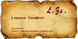 Leposa Zsombor névjegykártya